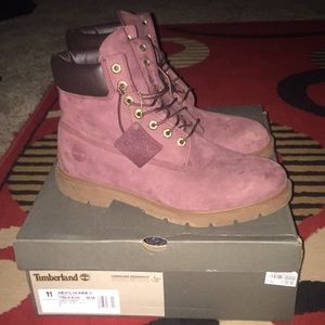 Burgundy Timberland Boots